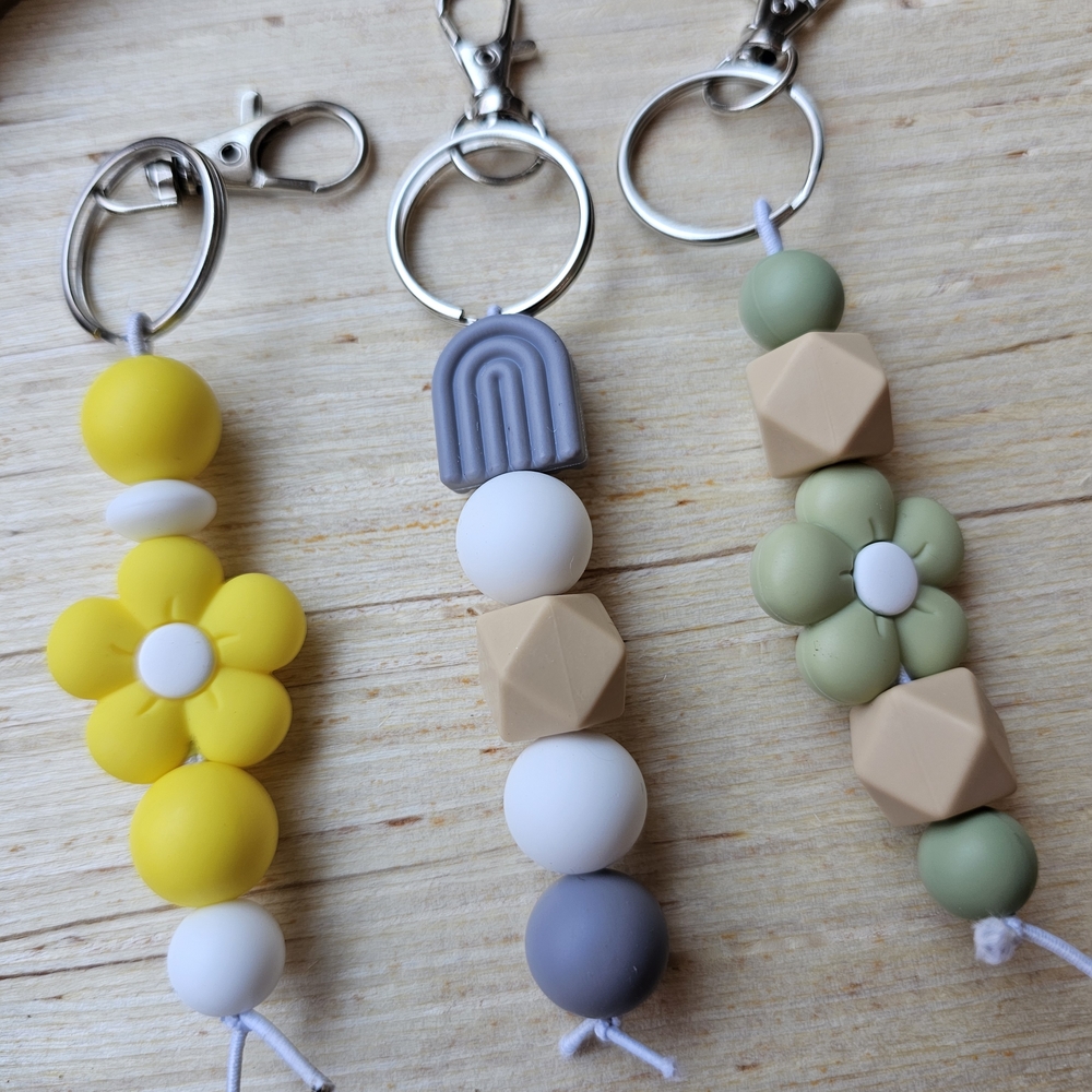 Handmade Silicone Beaded Keychains